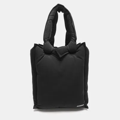 Pre-owned Jacquemus Le Cuscinu Black Padded Nylon Tote