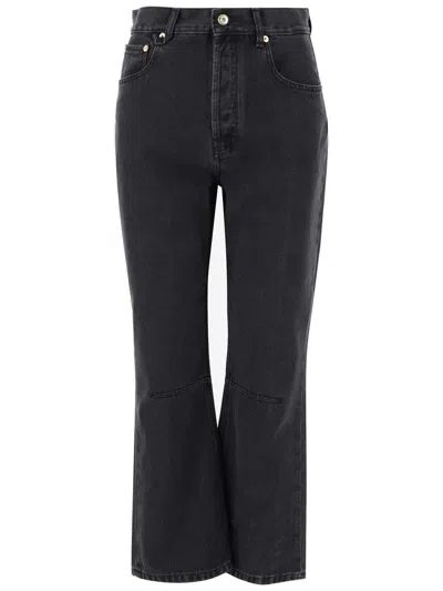 Jacquemus Le De-nîmes Court Cropped Jeans In Black