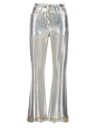 Jacquemus Le De Nîmes Court Articha Jeans In Silver