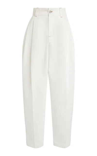Jacquemus Le De-nîmes Curzio Rigid High-rise Tapered Jeans In White