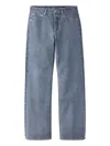 Jacquemus Straight Cut Denim Trousers Pockets In Blue