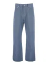 Jacquemus Straight Cut Denim Trousers Pockets In Black