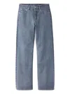 Jacquemus Straight Cut Denim Trousers Pockets In Blue