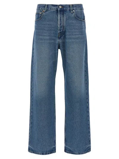 Jacquemus Denim Trousers Featuring Belt Loops In Blue