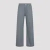 Jacquemus Straight Cut Denim Trousers Pockets In Blue
