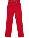 Jacquemus Denim Trousers Straight Belt Loops In Rot