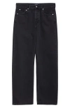 Jacquemus Straight Denim Pants Featuring Belt Loops In Black