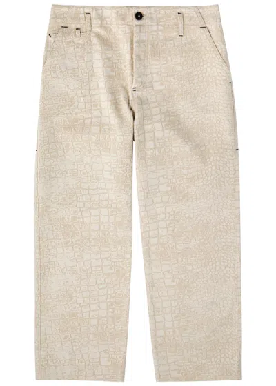 Jacquemus The Fernando De-nîmes Trousers In Beige