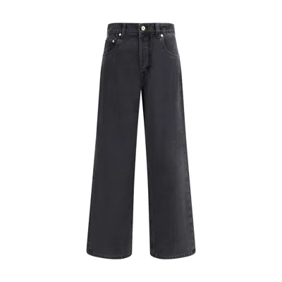 Jacquemus Le De-nîmes Large High Rise Wide Jeans In Black