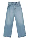 Jacquemus Wide Leg Denim Jeans With Belt Loops In Blue