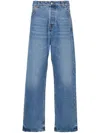 Jacquemus 'le De Nimes Droit' Light Blue Five-pocket Jeans With Logo Patch In Blue