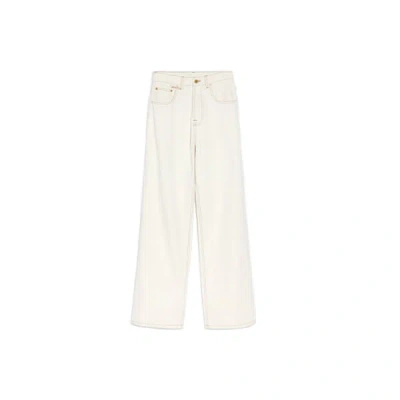Jacquemus Le De Nimes Wide Leg Jeans In White