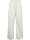 Jacquemus Le De Nimes Wide Leg Jeans In C Off White Tabac