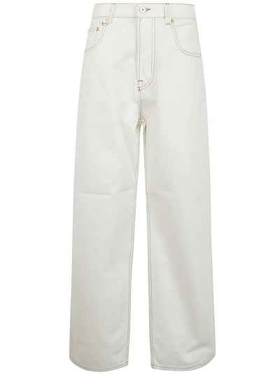 Jacquemus Le De-nîmes Large Wide-leg Jeans In C Off White Tabac