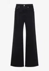 Jacquemus Le De-nimes Droit Jeans Women In Black
