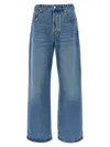 Jacquemus Wide Leg High Rise Jeans With Contrast Stitching