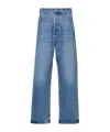 Jacquemus 'le De Nimes Droit' Light Blue Five-pocket Jeans With Logo Patch In Blue