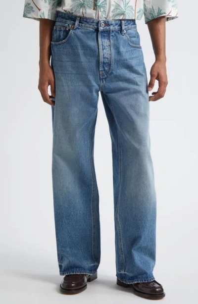 Jacquemus Le De-nîmes Large Straight Leg Jeans In Blue