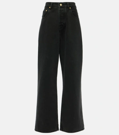 Jacquemus Le De-nîmes Large Wide-leg Jeans In Black