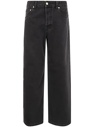 Jacquemus Le De-nîmes Court Flared Cropped Jeans In Black