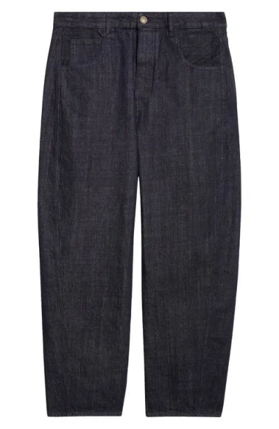 Jacquemus Le De-nîmes Miranda Twisted Wide Leg Jeans In Blue