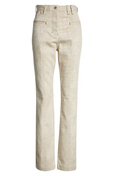 Jacquemus Le De-nîmes Norma Straight Jeans In Croco Beige