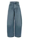 Jacquemus Ovalo High-rise Wide-leg Trousers In Blue