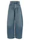 Jacquemus Ovalo High-rise Wide-leg Trousers In Blue