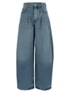 Jacquemus Ovalo High-rise Wide-leg Trousers In Blue
