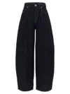 Jacquemus Ovalo Denim Trousers Featuring Pockets In Black