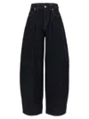Jacquemus Ovalo Denim Trousers Featuring Pockets In Black