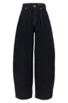 Jacquemus Women De-nimes Ovalo Denim Pants In Blue