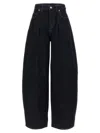 Jacquemus Women De-nimes Ovalo Denim Pants In Blue