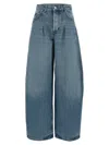 Jacquemus Ovalo High-rise Wide-leg Trousers In Blue