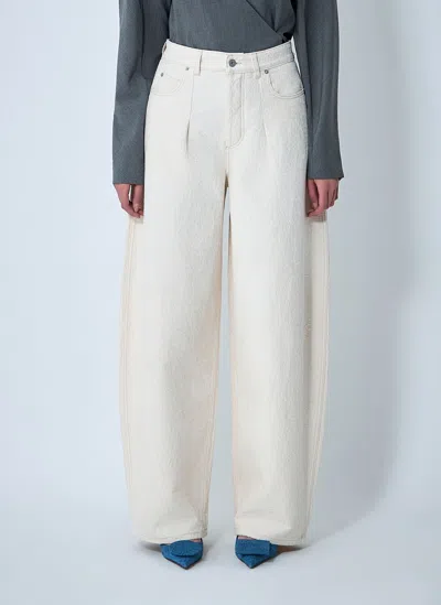 Jacquemus Women Le De-nimes Ovalo Jeans In White