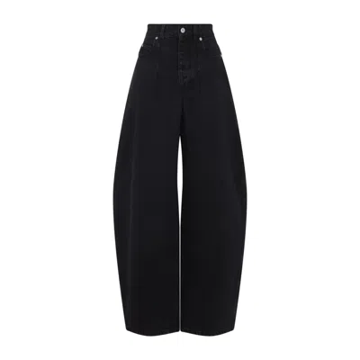 Jacquemus Le De-nimes Ovalo Jeans Women In Black