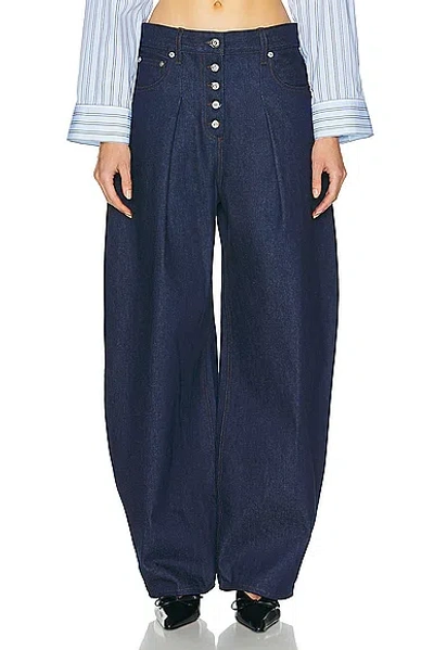 Jacquemus Women Le De-nimes Ovalo Jeans In Blue