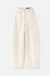 Jacquemus Trousers With Pleated Front And Side Pockets In White