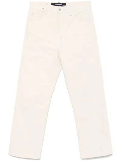 Jacquemus Men Le De-nimes Droit Jeans In Neutral
