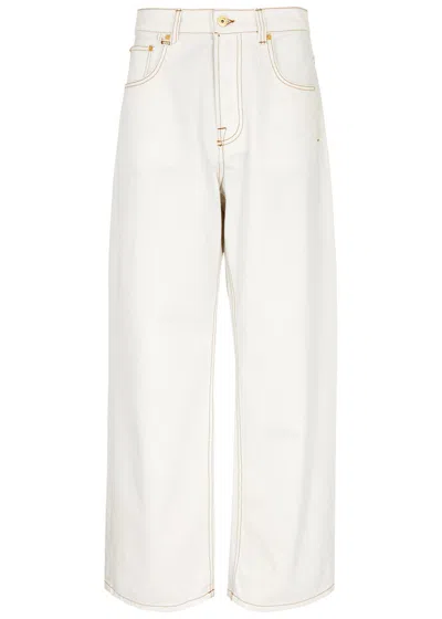 Jacquemus Le De-nîmes Wide-leg Jeans In Off White