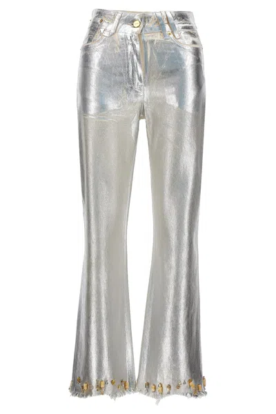 Jacquemus Le De Nîmes Court Articha Jeans In Silver