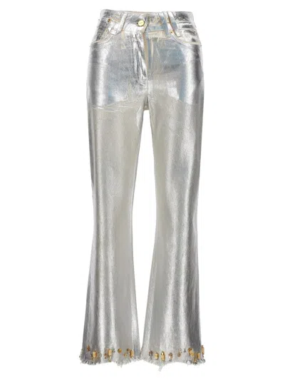 Jacquemus Le De Nîmes Court Articha Jeans In Silver