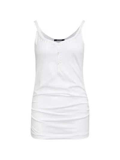 Jacquemus Le Debardeur Clavela Ruched Top In White