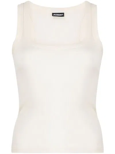 Jacquemus Le Debardeur Gros Grain Tank Top Clothing In White