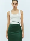 Jacquemus Women Debardeur Fros Grain Cotton Tank Top In White