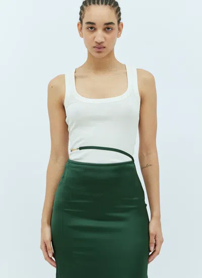 Jacquemus Le Debardeur Gros Grain Tank Top In White