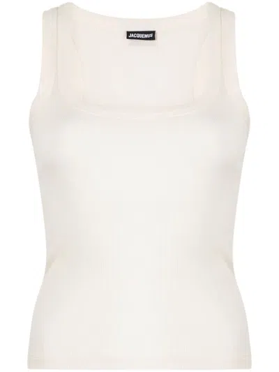 Jacquemus Le Debardeur White Canal Strapped Top