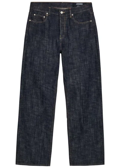 Jacquemus Le De-nimes Droit Wide-leg Jeans In Blue