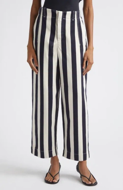 Jacquemus Le De-nîmes Parasol Crop Straight Leg Jeans In White