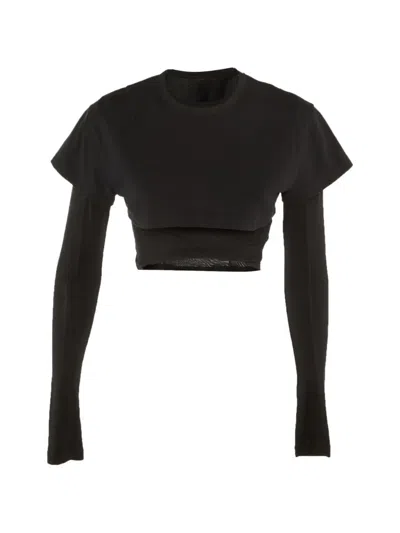 Pre-owned Jacquemus Le Double Layered T-shirt In Black